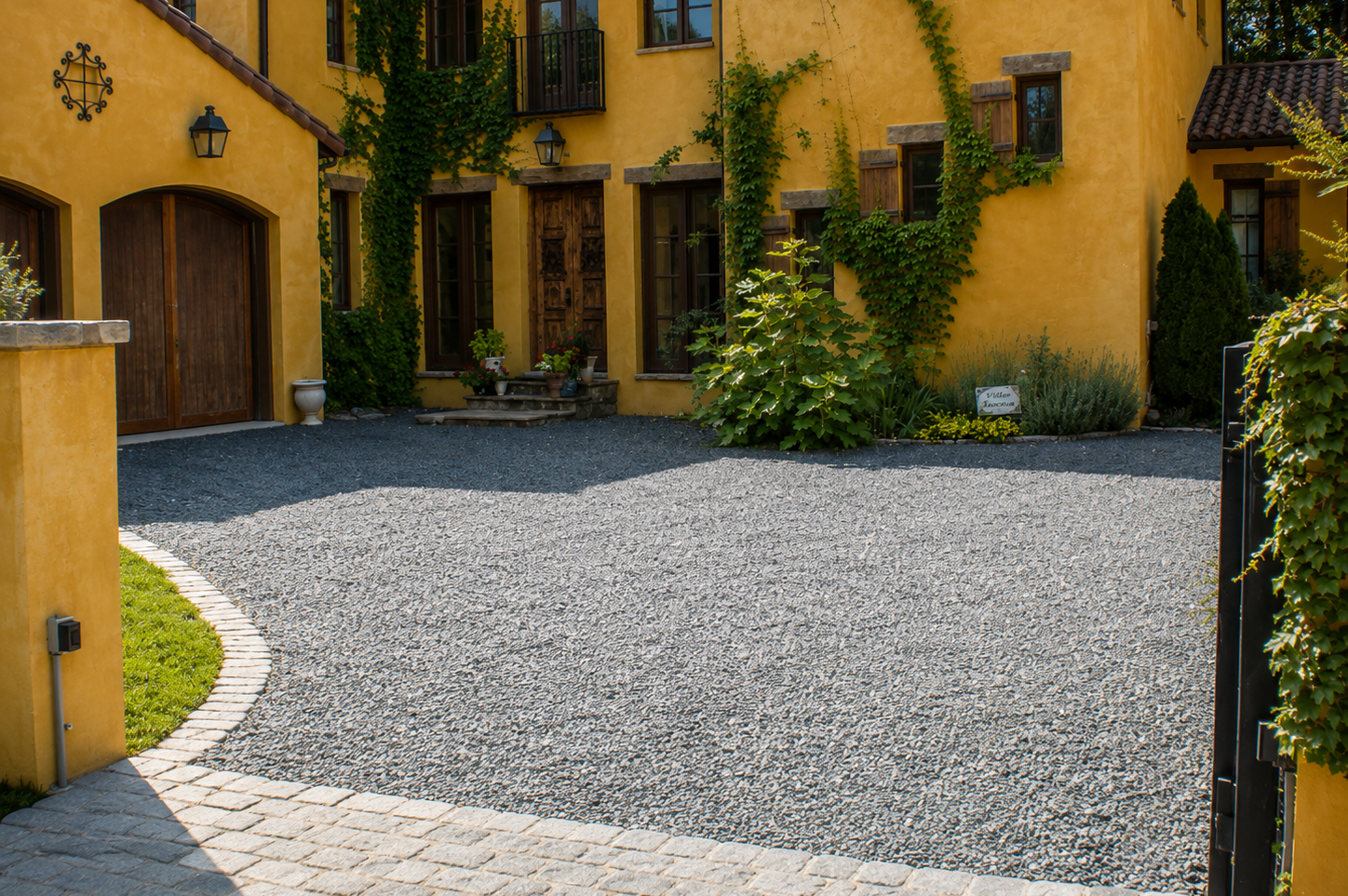 Tuscan Courtyard Slate Driveway